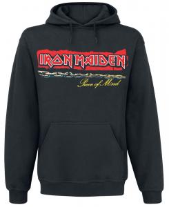 Толстовка с капюшоном Iron Maiden POM Red Strip Logo Tracklist, черный
