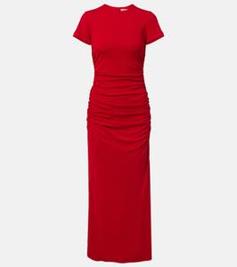Платье миди с рюшами Carolina Herrera, Herrera Red