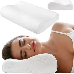 Ортопедическая подушка для шеи 50х30 для сна на животе, вискоэластичная подушка, подушка для шеи AIO FACTORY