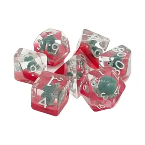 Набор улиток Poly Set с серебром (7), Acrylic-Resin Dice - Animal Kingdom