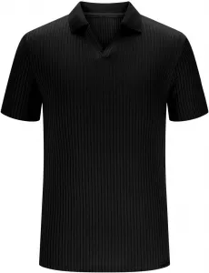 Футболка V-образным вырезом для мужчин, лето, короткий рукав, полоска