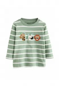 Рубашка с длинным рукавом, прямого кроя Next, Green White Stripe Safari