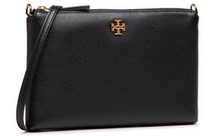 TORY BURCH Мерсер Кожаная поясная сумка через плечо на молнии черная