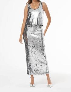 Oxly юбка двухцветная серебристая Young fabulous & broke