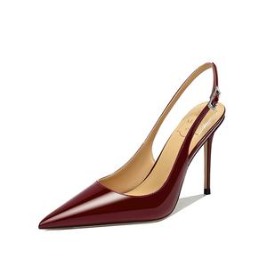 Beige Dale Женские туфли на высоком каблуке телесного/белого цвета с бордовым, цвет Burgundy