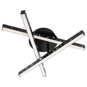 Светодиодный потолочный светильник Briloner Rey II, 36x11x40 см, черный