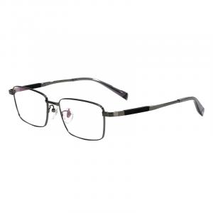 Титановые квадратные очки для зрения мужские Jeep, jeept8258-s3 bright matte gunmetal