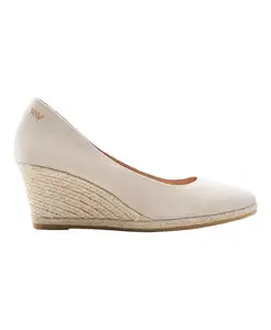 Эспадрильи на клиновидном каблуке Roses Canvas U Cut VISCATA, коричневый/бежевый