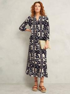 Топ Jilly с абстрактным цветочным принтом Hobbs, Navy/Multi