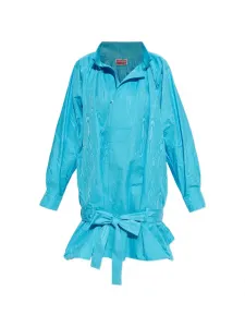 Платье с оборками и завязками KENZO, синий