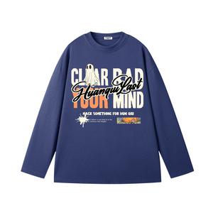 Футболка Unisex Crew Neck Moderate Straight Fit HUANQIU, темно-синий