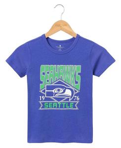 Футболка унисекс «Сиэтл Сихокс» из НФЛ «Junk Food Clothing» для сверхурочной работы — для больших детей, синий