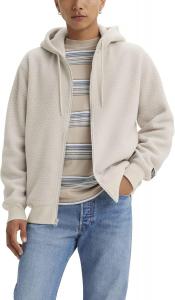Мужские толстовки Levi's из искусственной шерсти на молнии, Sahara Khaki