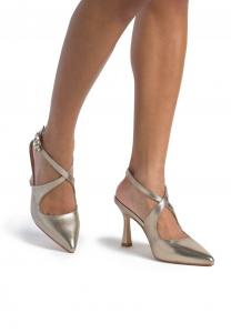 Туфли на каблуке TACÓN TIRA ENTRELAZADA Alma en Pena, бронза