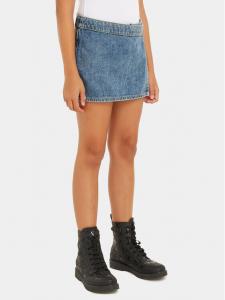 Джинсовая юбка стандартного кроя Calvin Klein, синий