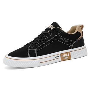 King Jinmai Скользоустойчивые мужские скейтерские кеды лоу-топ черные, цвет Black