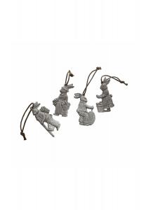Набор из 4 подвесок Pierre античный серый Loberon, antikgrau