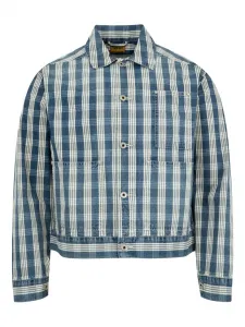 Куртка-рубашка в клетку Human Made, синий