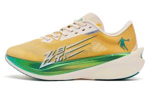QIAODAN Кроссовки женские Flying Shadow PB4.0 с низким верхом, цвет Marigold Yellow/Pale Green