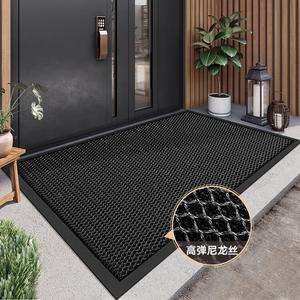 Dajiang Ковер 60х90 см для прихожей, не скользит, впитывает грязь, износостойкий, Huamo-Black Gray, из эластичной пряжи