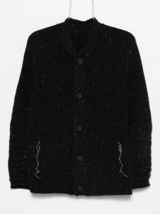 Кардиган Layer Zero в рубчик с застежкой на пуговицы, черный