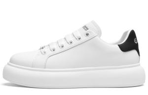 Кеды мужские, Обувь для скейтбординга Мужская низкая Cabbeen, цвет White/Gold