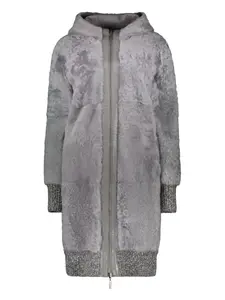 Шуба из овчины Lorena Antoniazzi, серый