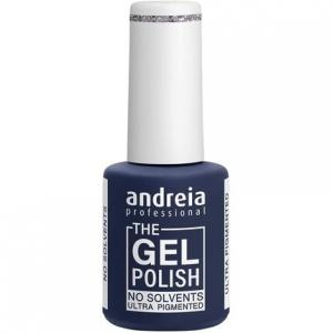 Профессиональный гель-лак без растворителей и запаха, цвет G38, серебряные блестящие оттенки серого, Andreia