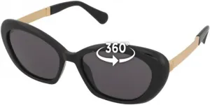 Солнцезащитные очки Max &Co MO0133 01A, блестящие черные, размер 55/17/140, женские Max&Co., 01a Shiny Black