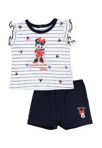 Футболка с принтом SET Mickey & Minnie, темно-синий