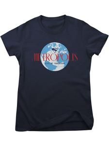 Футболка Metropolis City Of Tomorrow Girly Tee синего цвета Superman