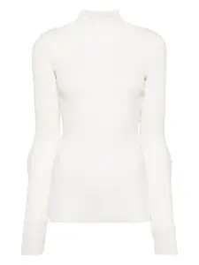 Топ с высоким воротником MM6 Maison Margiela, нейтральный