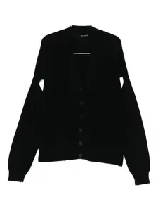 Кардиган с пуговицами спереди и отделкой пройм Isabel Benenato, черный