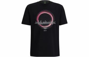 Футболка с принтом Boss Logo HUGO BOSS, черная