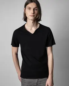 Monestir мужская хлопковая футболка с короткими рукавами Zadig & Voltaire, черный