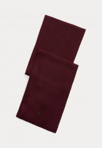 Шарф Polo Ralph Lauren SIGNATURE PONY WOOL SCARF, Aged Wine Heather/Bordeaux