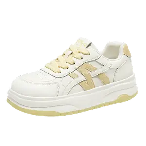 GEMEIQ Женские устойчивые к истиранию низкие повседневные туфли на платформе бежево-желтые, цвет Beige Yellow