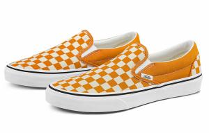 Кроссовки Vans Unisex Checkerboard Classic Slip-On Sneakers Yellow/White