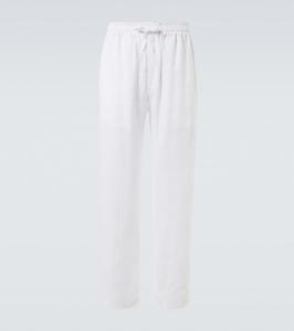 Широкие льняные брюки Saman Amel, бежевый