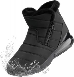 Женские зимние снегоступы CENNID, широкий водонепроницаемый утепленный меховой сапожок на липучке, ортопедические ботинки, утепленная зимняя обувь для улицы, черный