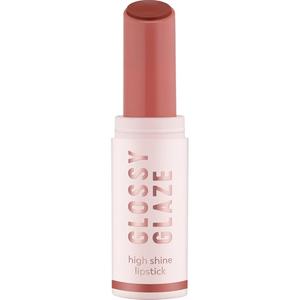 Блестящая помада Glossy Glaze High Shine Lipstick № 05, нюдовый оттенок - высокопигментированная Essence