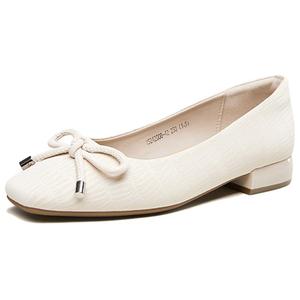 Повседневные туфли на каблуке 2,4 см женские KANGNAI, цвет экрю