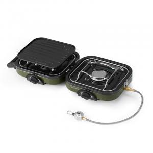 Складная газовая плита Phantom Dual Fuel на 3-5 человек, нержавеющая сталь, холоднокатаный стальной лист NATUREHIKE, зеленый