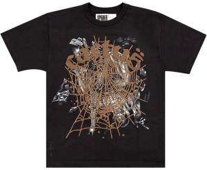 Футболка Cactus Jack by Travis Scott x Sp5der Airbrush Tee 'Black', черный