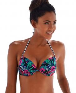 Размеры бюстгальтера для женского купальника-бикини с принтом смешанный принт и эффектом пуш-ап LASCANA, Multi print
