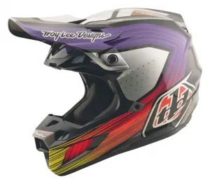 Внедорожный шлем Troy Lee SE5 с карбоновыми полосами Troy Lee Designs, черный/фиолетовый