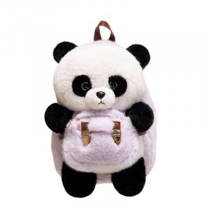 Мягкая кукла Cute Panda Transformation Mini Backpack, высота 38 см Tak Bebe, черный