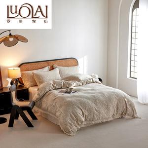 LUOLAI HOME Комплект постельного белья 1,8 м, 4 предмета, для одеяла 200x230 см, снежинка