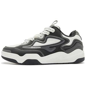 QIAODAN Нескользящие, легкие, амортизирующие, низкие, женские, черно-белые, скейтбордические кроссовки