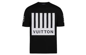 Новые квартальные продукты LV Футболка мужская черная Louis Vuitton, черный